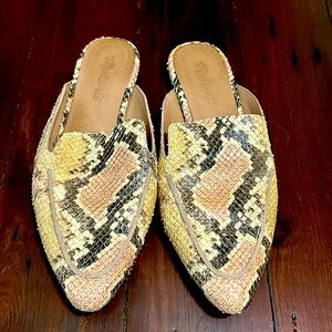 Madewell The Frances Skimmer Mule Women's in Snake Embossed Leather